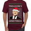 Treason's Greetings Biden President Humor Ugly Christmas Sweater Men's T-Shirt