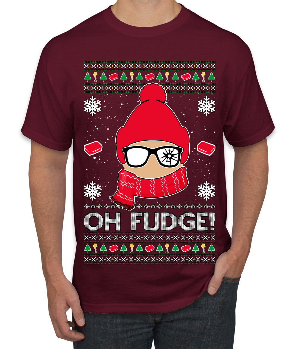Oh Fudge Funny Story Ugly Christmas Sweater Men's T-Shirt