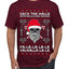 Valhalla Deck The Halls With Skulls & Bodies Ugly Christmas Sweater Men's T-Shirt