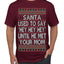 Santa Used To Say Hey Until He Met Your Mom Ugly Christmas Sweater Men's T-Shirt