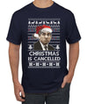 Christmas Is Cancelled Michael Scott Office Ugly Christmas Sweater Men's Graphic T-Shirt