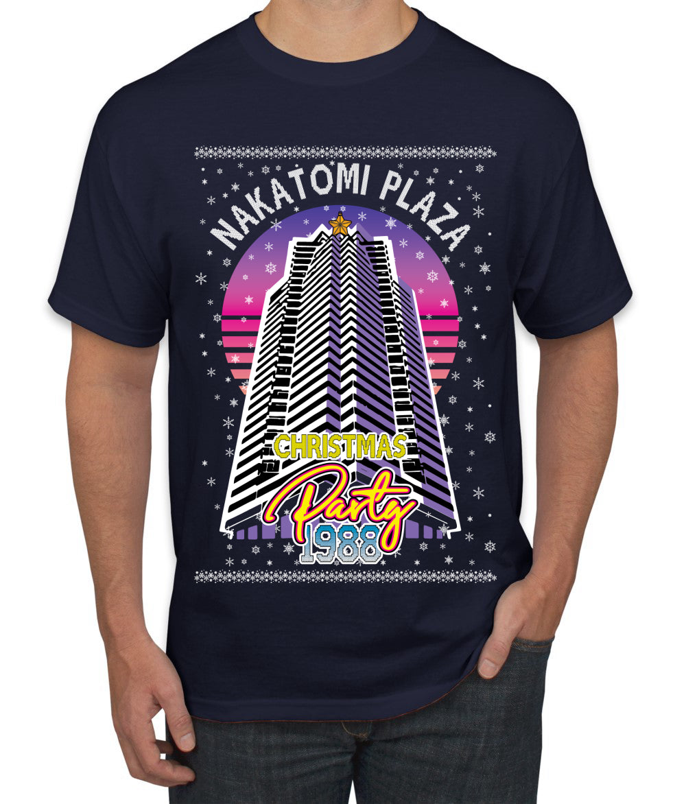 Retro Nakatomi Plaza 1988 Holiday Party Ugly Christmas Sweater Men's T-Shirt