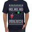 Ho Ho Ho Whole Bottle Wine Spirits Ugly Christmas Sweater Men's T-Shirt