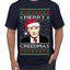 Merry Creedmas Office Humor TV  Ugly Christmas Sweater Men's T-Shirt