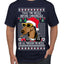 Twas The Nizzle Before Chrismizzle Gangster Dogg Rapper Ugly Christmas Sweater Men's T-Shirt