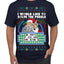 Santa Game Show I'd Like To Solve the Puzzle Wheel Ugly Christmas Sweater Men's T-Shirt