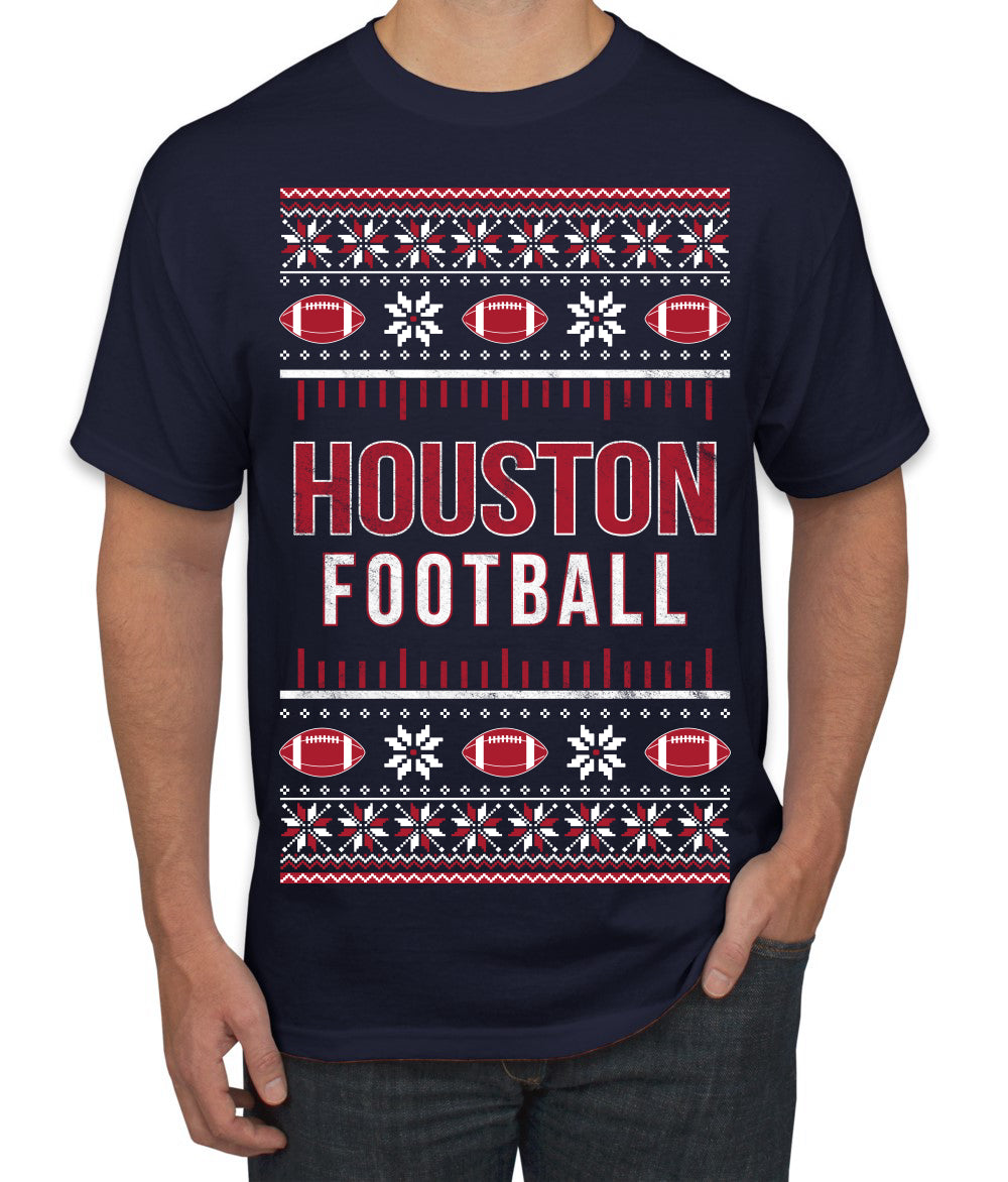 City of Houston HOU American Football Fantasy Fan Ugly Christmas Sweater Unisex Crewneck Sweatshirt
