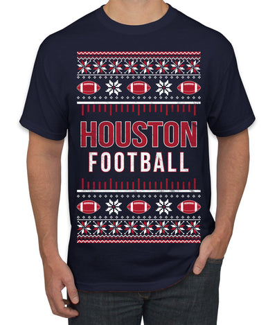 City of Houston HOU American Football Fantasy Fan Ugly Christmas Sweater Unisex Crewneck Sweatshirt