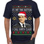 Harvey Hit This Button I Call Santa Specter TV Show Parody Ugly Christmas Sweater Men's T-Shirt