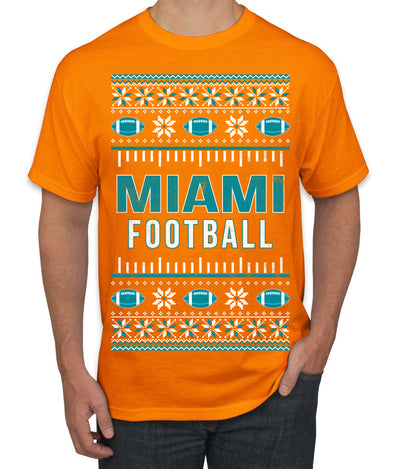 City of Miami MIA American Football Fantasy Fan Ugly Christmas Sweater Unisex Crewneck Sweatshirt