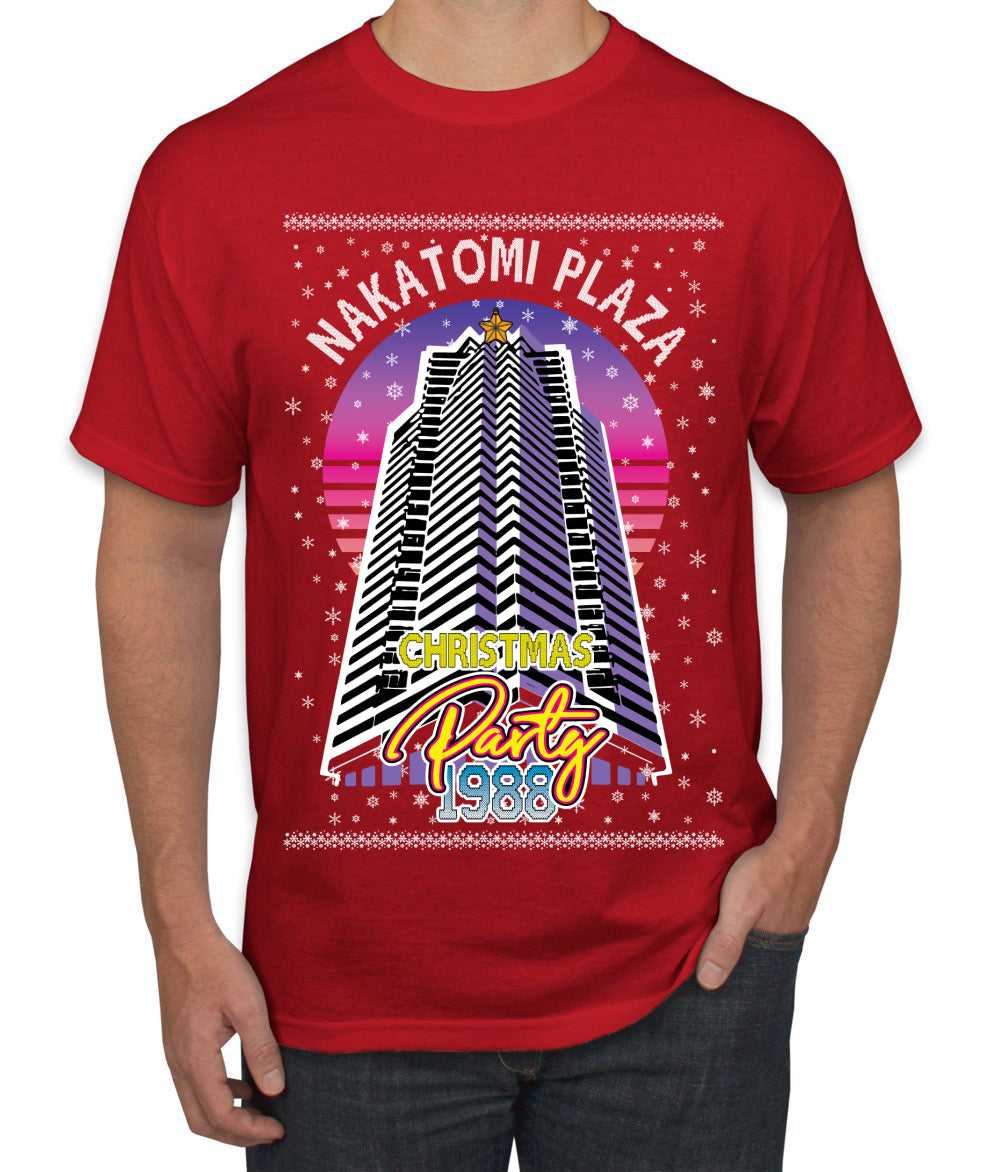 Retro Nakatomi Plaza 1988 Holiday Party Ugly Christmas Sweater Men's T-Shirt