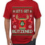 Let's Get Blitzened Rein Beer Ugly Christmas Sweater Men's Graphic T-Shirt