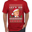 Let's Go Brandon Funny Santa Hat Ugly Christmas Sweater Men's Graphic T-Shirt