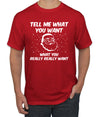 Santa Tell Me What You Want  Christmas Men's Graphic T-Shirt