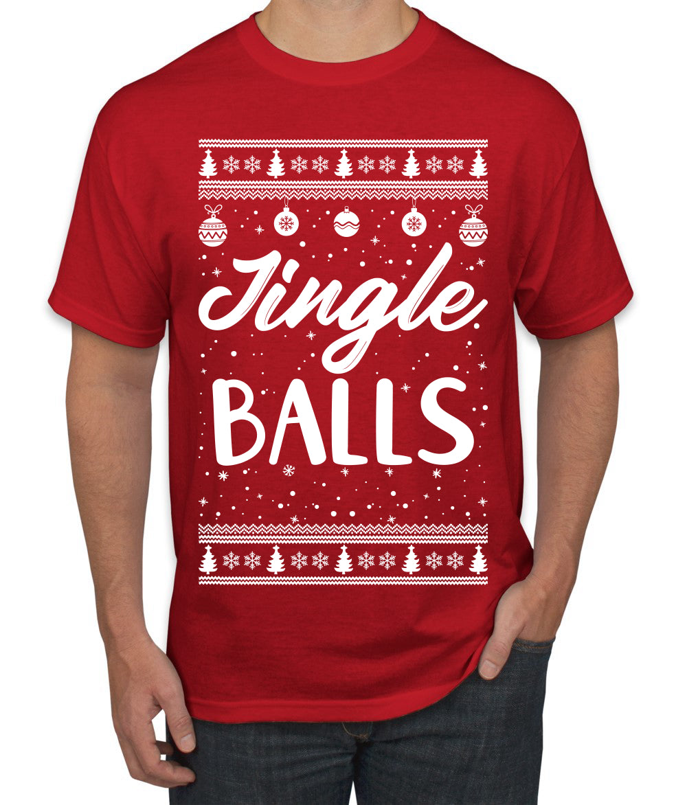 Jingle Balls Individual Couples Ugly Christmas Sweater Men's Graphic T-Shirt