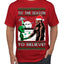 Bigfoot Tis' The Season to Believe in Conspiracies Aliens Ufo Ugly Christmas Sweater Men's Graphic T-Shirt