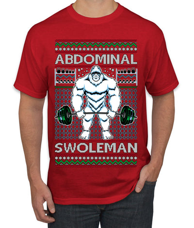 Abdominal Swoleman Fitness Yeti Ugly Christmas Sweater Men's T-Shirt