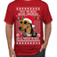 Twas The Nizzle Before Chrismizzle Gangster Dogg Rapper Ugly Christmas Sweater Men's T-Shirt