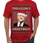 Treason's Greetings Biden President Humor Ugly Christmas Sweater Men's T-Shirt