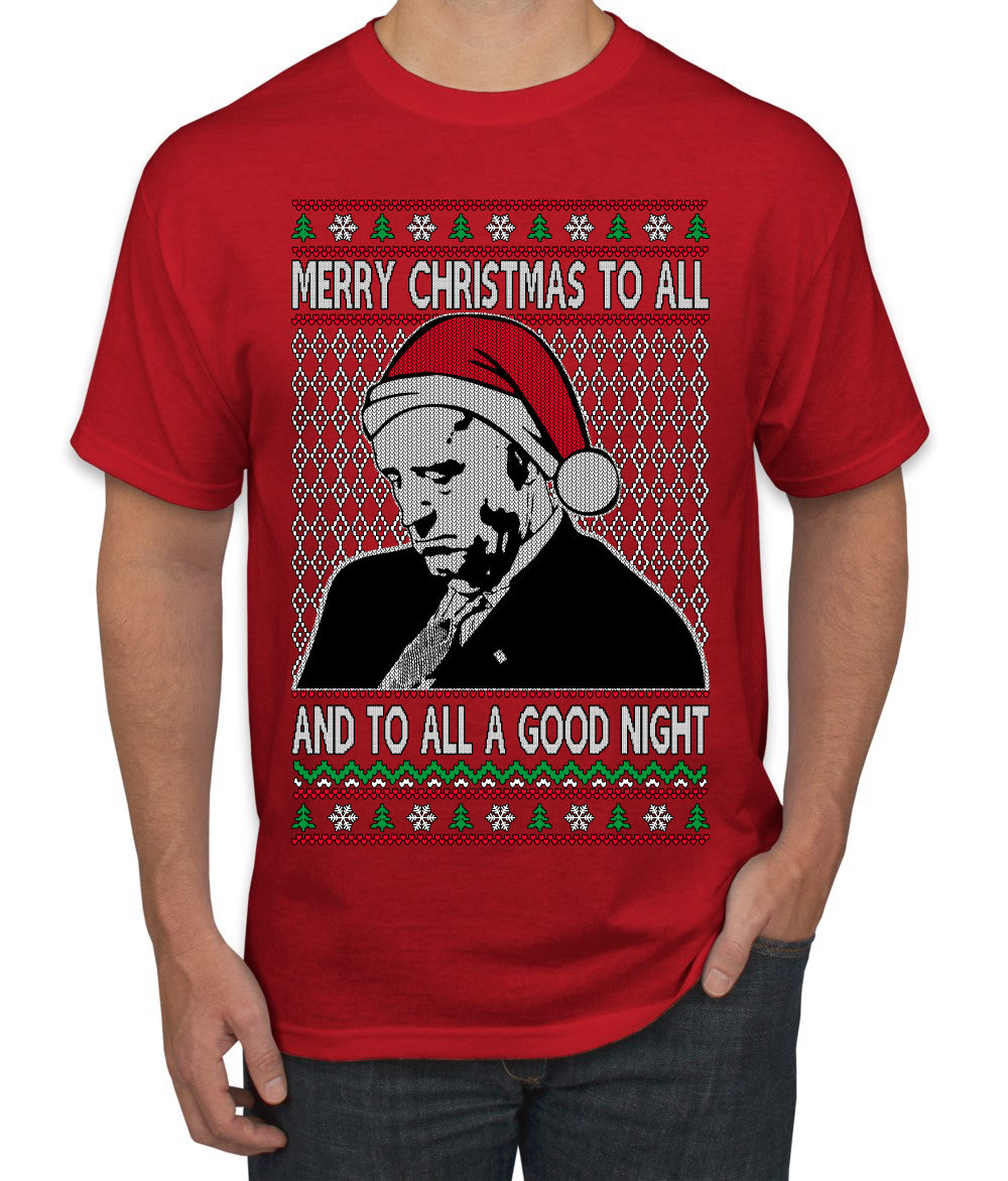Sleepy Joe Merry Xmas To All And All A Good Night Ugly Christmas Sweater Men's T-Shirt