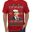 Harvey Hit This Button I Call Santa Specter TV Show Parody Ugly Christmas Sweater Men's T-Shirt