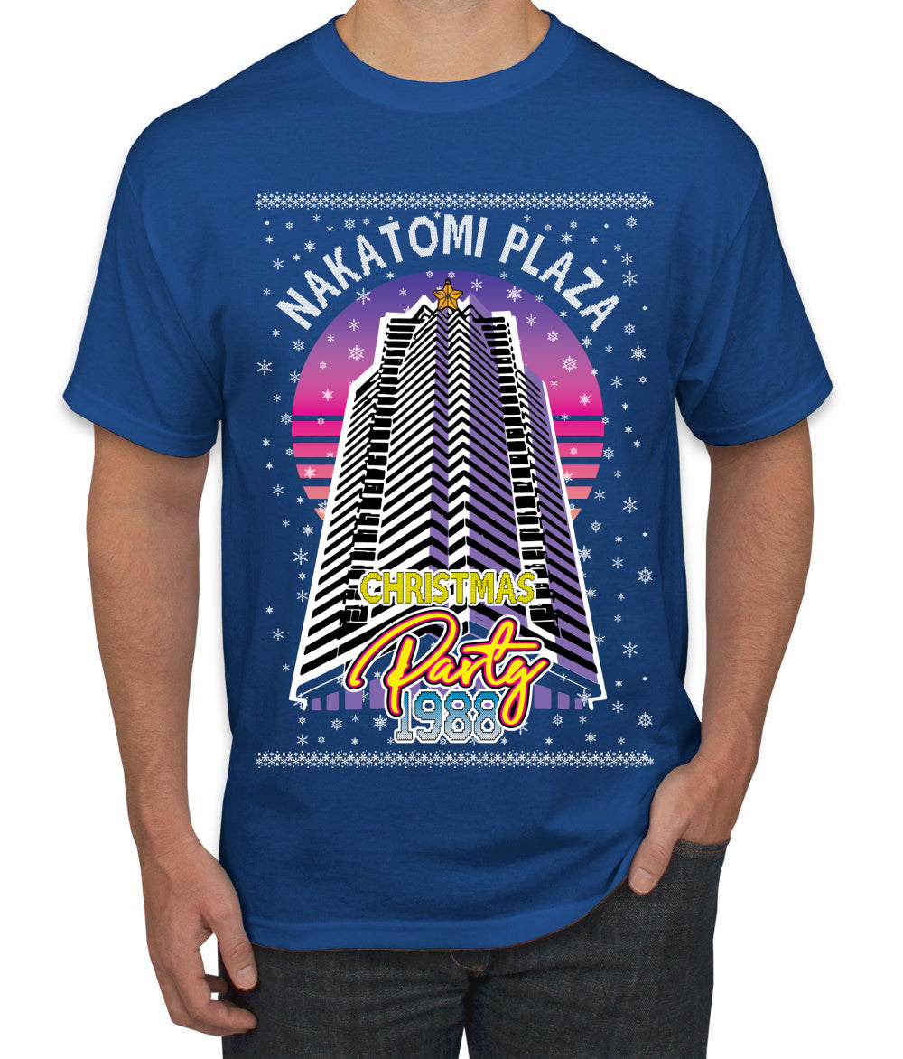 Retro Nakatomi Plaza 1988 Holiday Party Ugly Christmas Sweater Men's T-Shirt