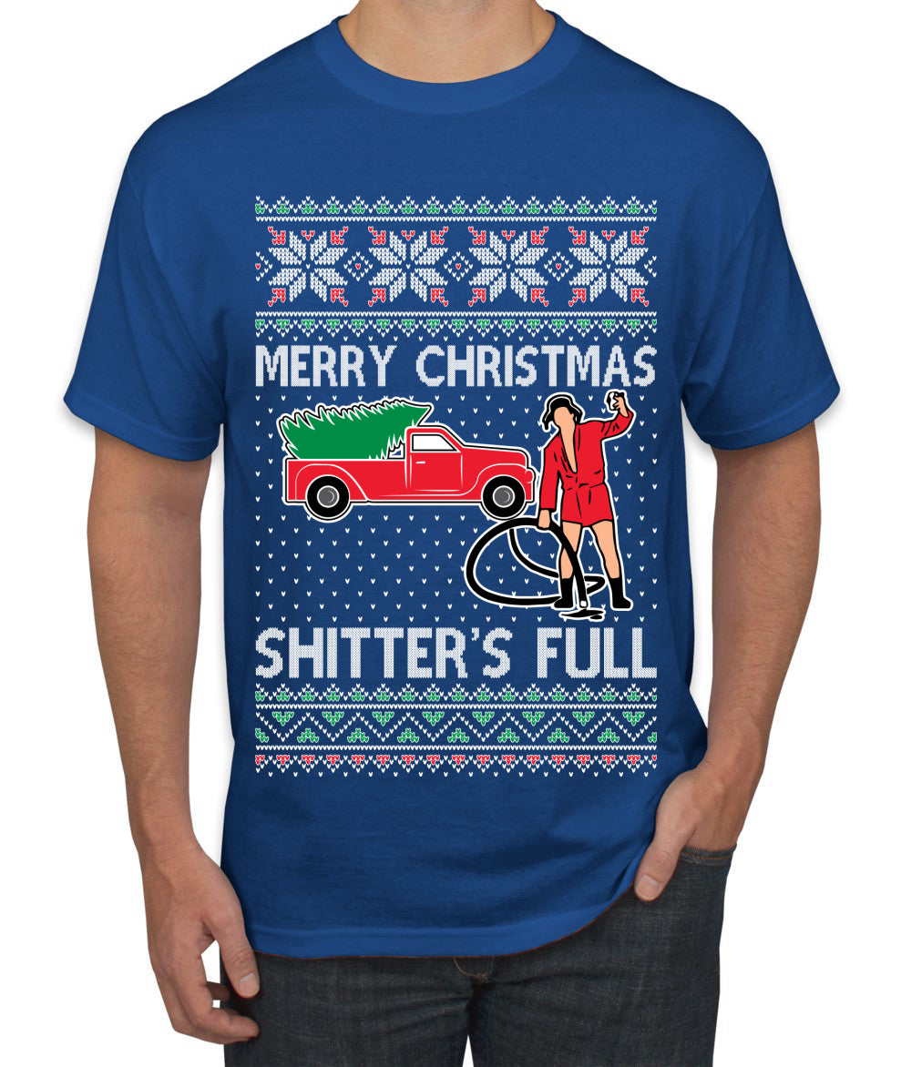 Cousin Eddie Merry Christmas Shitter's Full Ugly Christmas Sweater Men's T-Shirt