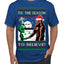 Bigfoot Tis' The Season to Believe in Conspiracies Aliens Ufo Ugly Christmas Sweater Men's Graphic T-Shirt