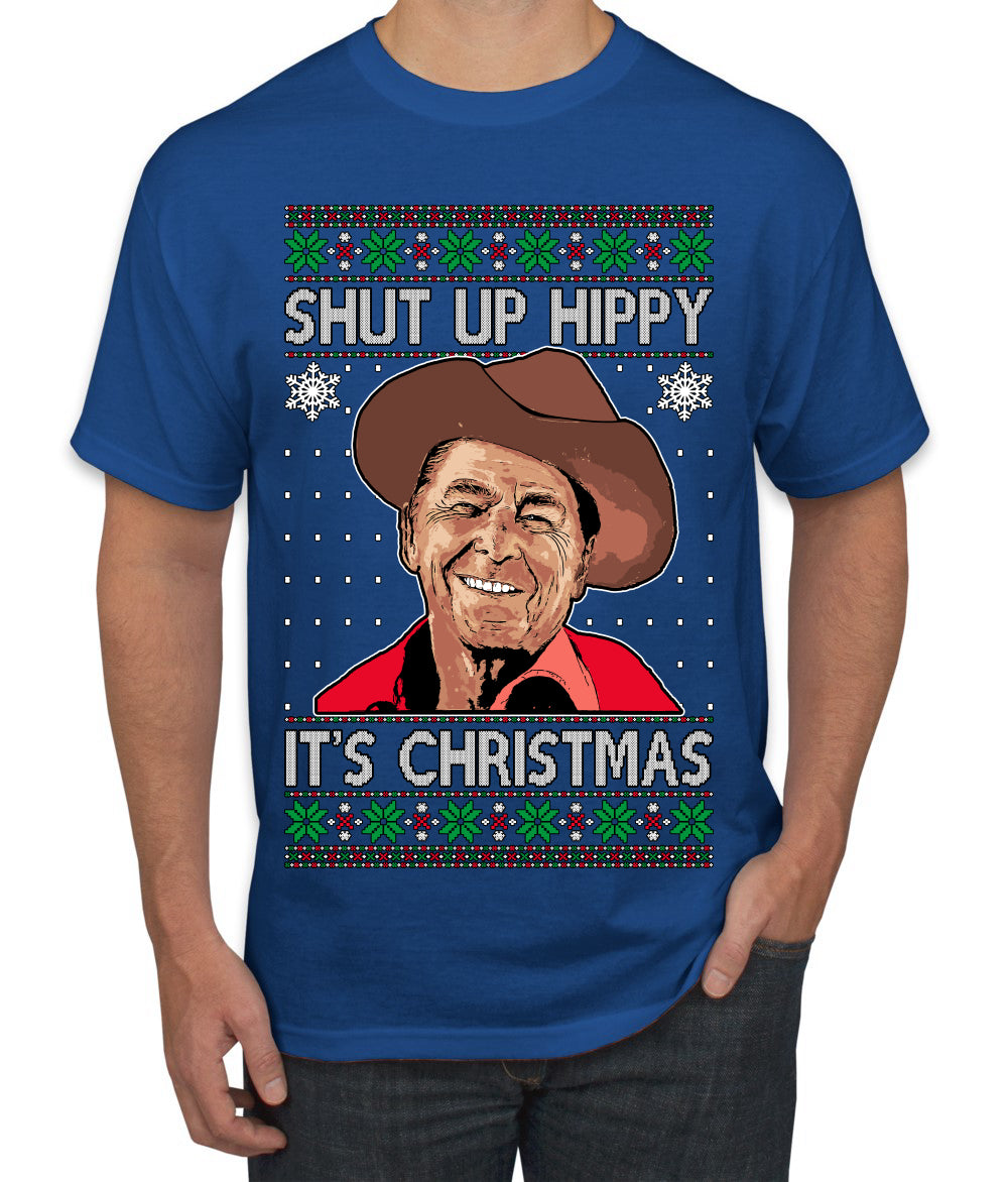 Shut Up Hippy It's Christmas Ugly Christmas Sweater Men's T-Shirt