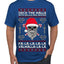Valhalla Deck The Halls With Skulls & Bodies Ugly Christmas Sweater Men's T-Shirt