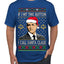 Harvey Hit This Button I Call Santa Specter TV Show Parody Ugly Christmas Sweater Men's T-Shirt