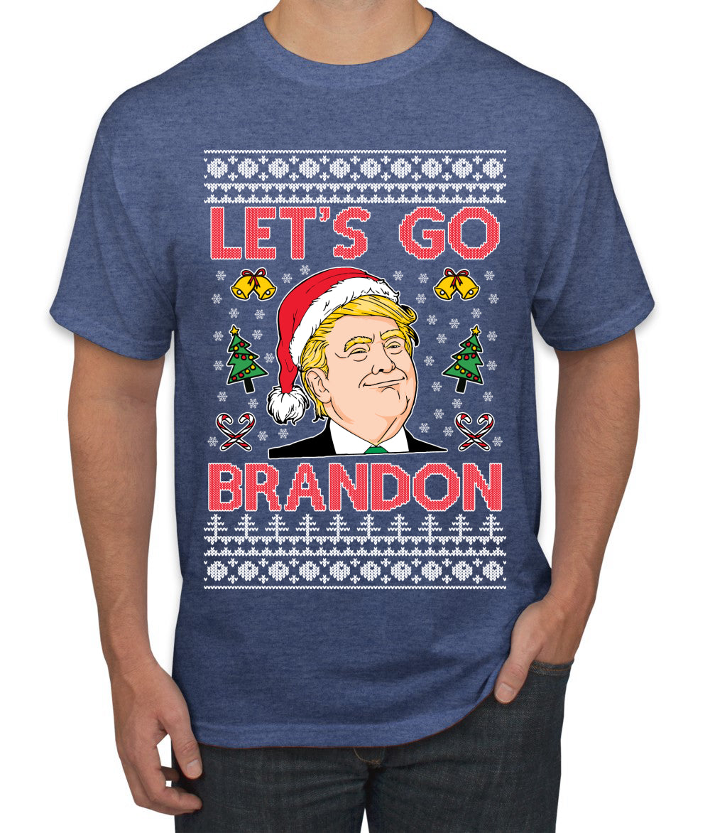 Trump Let’s Go Brandon Ugly Christmas Sweater Men's Graphic T-Shirt