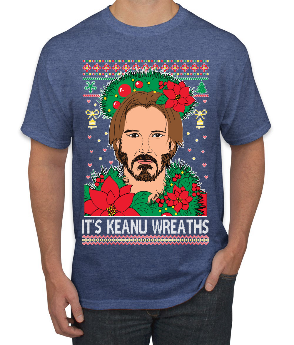 It's Keanu Wreaths Ugly Christmas Sweater Men's T-Shirt