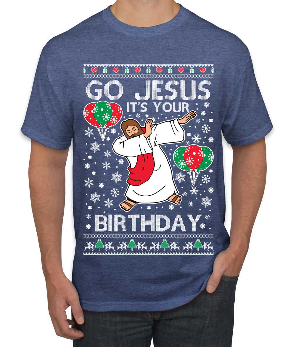 Go Jesus It's Your Birthday Ugly Christmas Sweater Men's T-Shirt