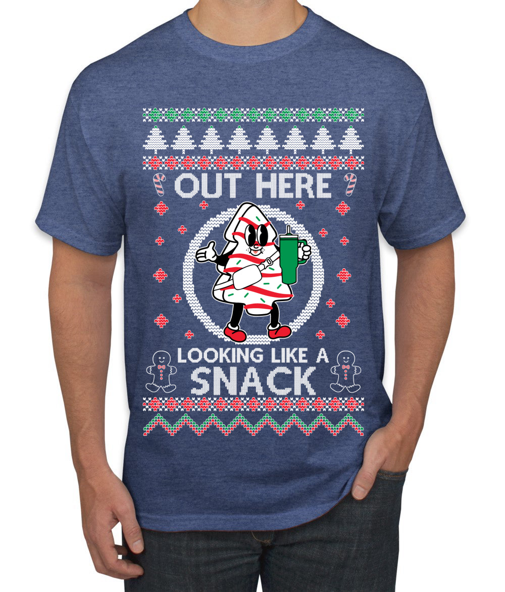 Out Here Looking Like A Snack Cookie Ugly Christmas Sweater Men's T-Shirt