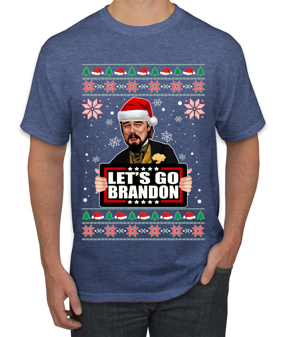 Let's Go Brandon Leo Laughing Meme Ugly Christmas Sweater Men's Graphic T-Shirt