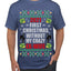 First Christmas Without My Crazy Ex-Wife Ugly Christmas Sweater Men's Graphic T-Shirt