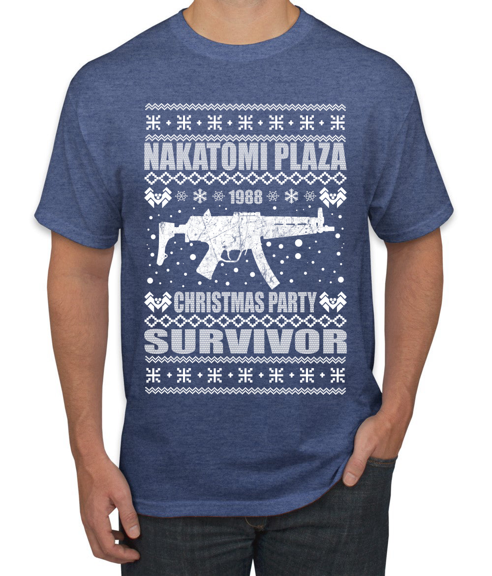 Nakatomi Plaza Christmas Party Survivor 1988 Ugly Christmas Sweater Men's Graphic T-Shirt
