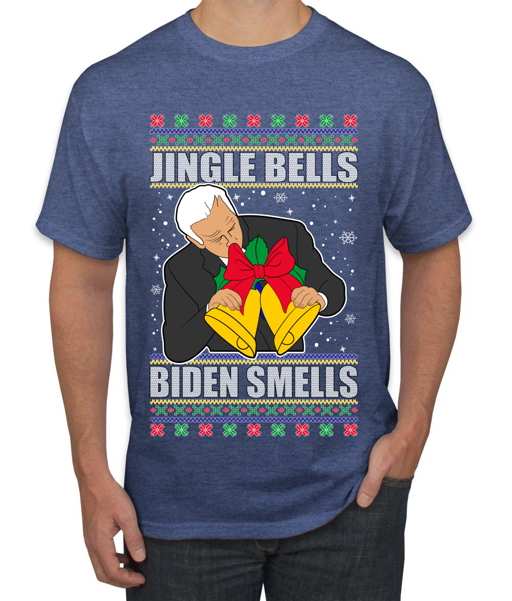 Jingle Bells Biden Smells Ugly Christmas Sweater Men's Graphic T-Shirt