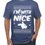 I'm With Nice Individual Couples Ugly Christmas Sweater Men's Graphic T-Shirt