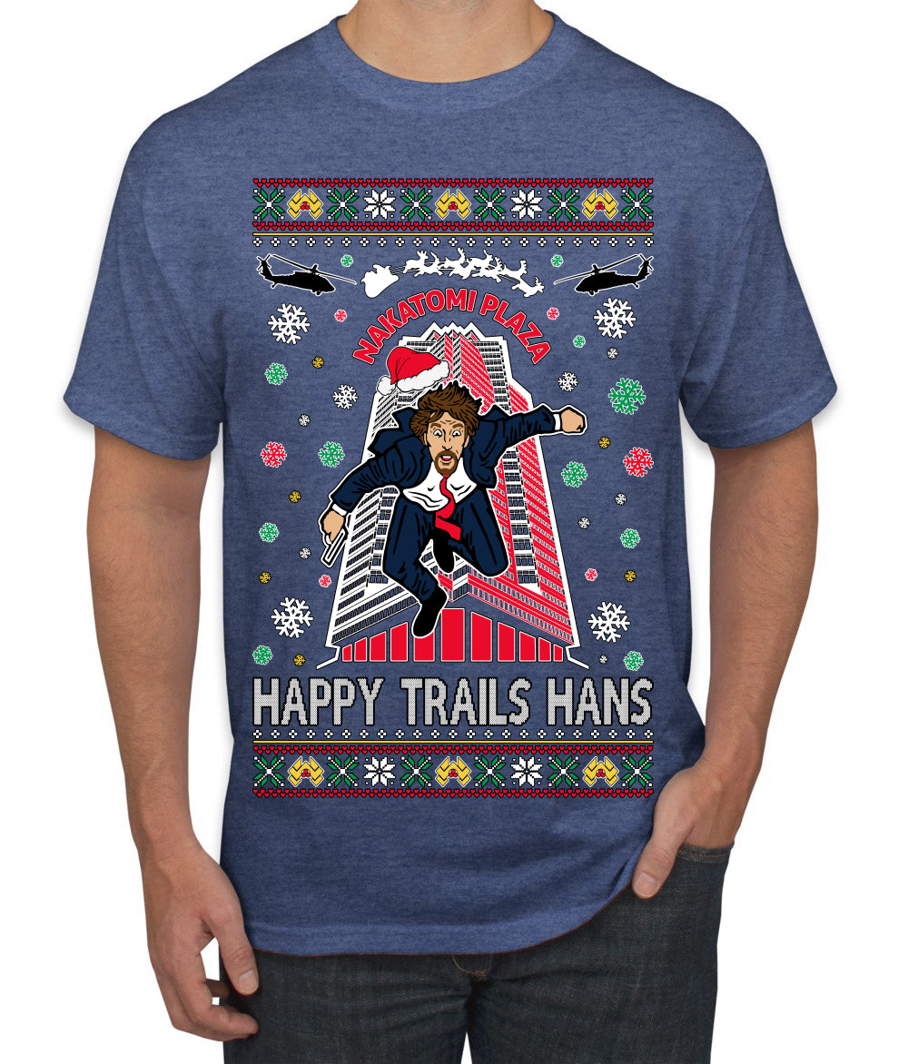 Nakatomi Plaza Happy Trails Hanz Ugly Christmas Sweater Men's Graphic T-Shirt
