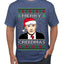 Merry Creedmas Office Humor TV  Ugly Christmas Sweater Men's T-Shirt