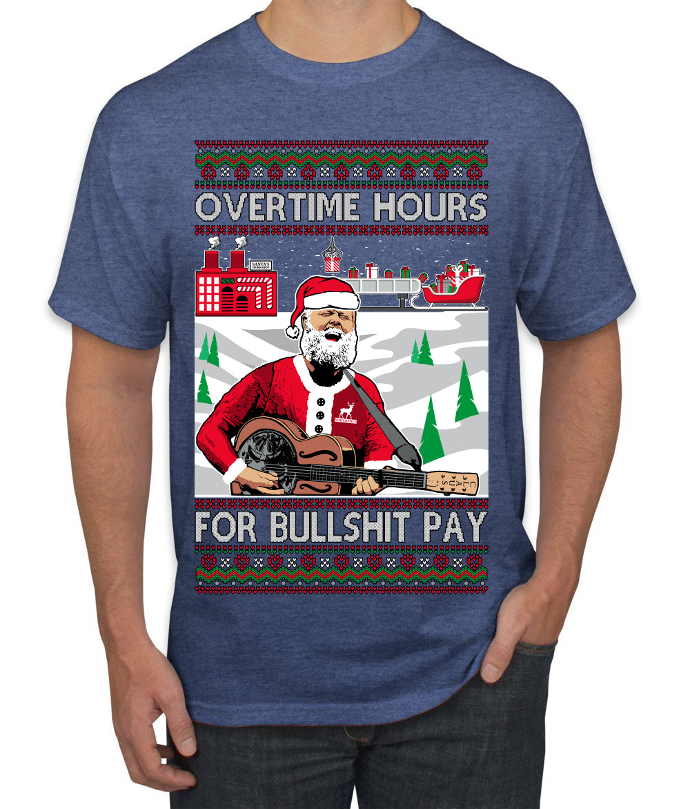Overtime Hours Rich Men North of Richmond Ugly Christmas Sweater Men's T-Shirt