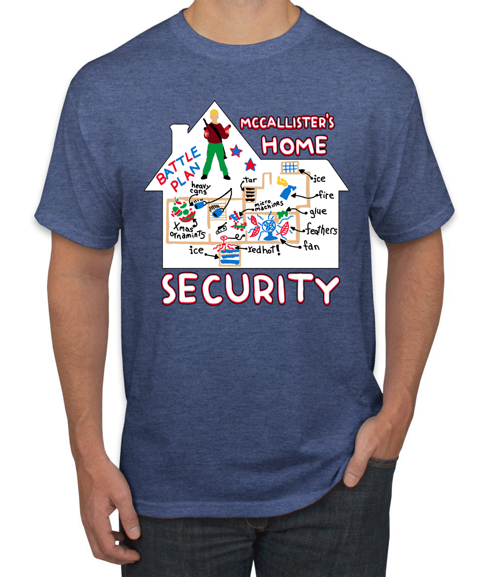 McCallister's Home Security Battle Plans Alone Christmas Men's T-Shirt