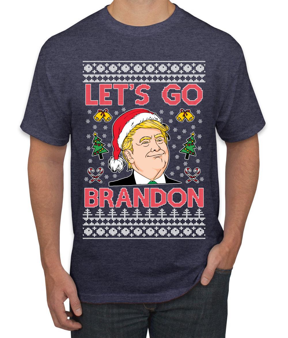 Trump Let’s Go Brandon Ugly Christmas Sweater Men's Graphic T-Shirt