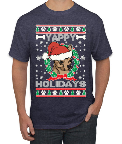 Yappy Holidays Christmas Men's Graphic T-Shirt