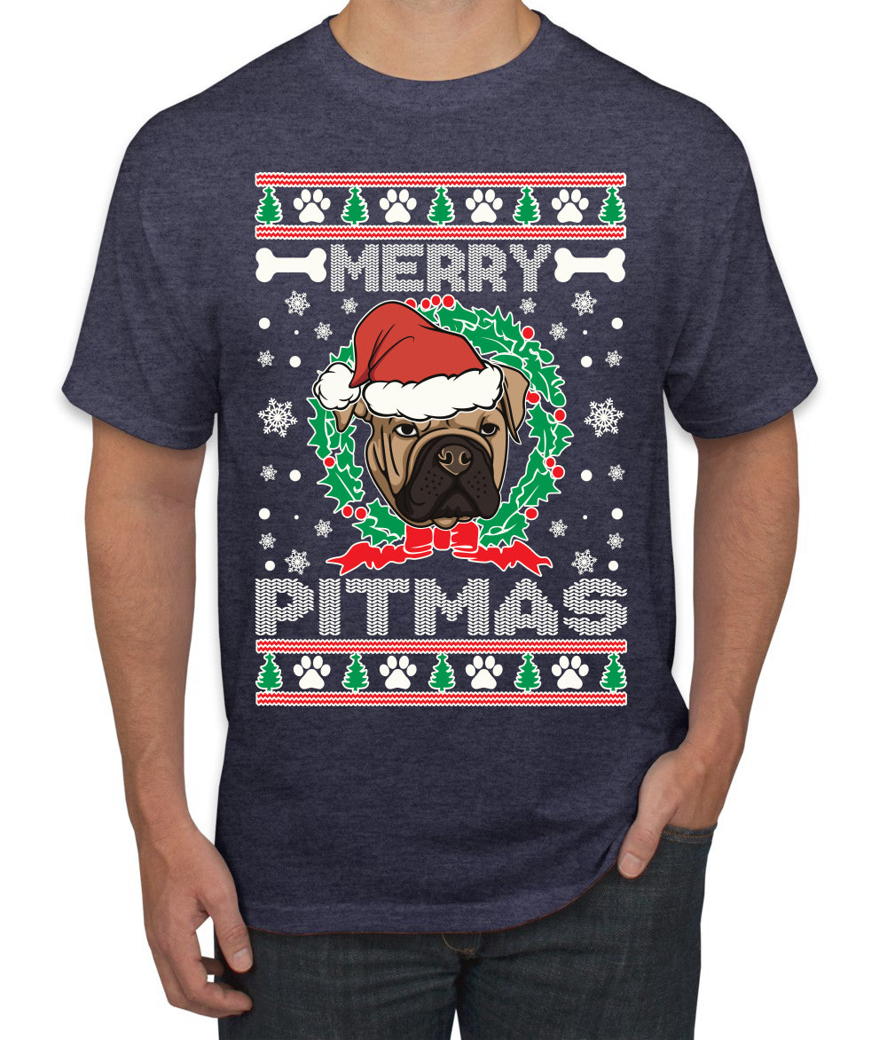 Merry Pitmas Christmas Men's Graphic T-Shirt