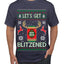 Let's Get Blitzened Rein Beer Ugly Christmas Sweater Men's Graphic T-Shirt