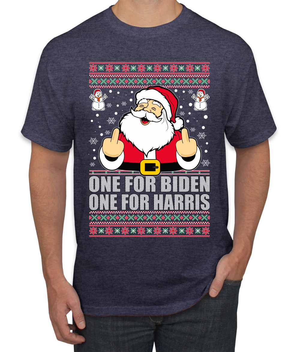 One For Biden One For Harris Santa Ugly Christmas Sweater Men's Graphic T-Shirt
