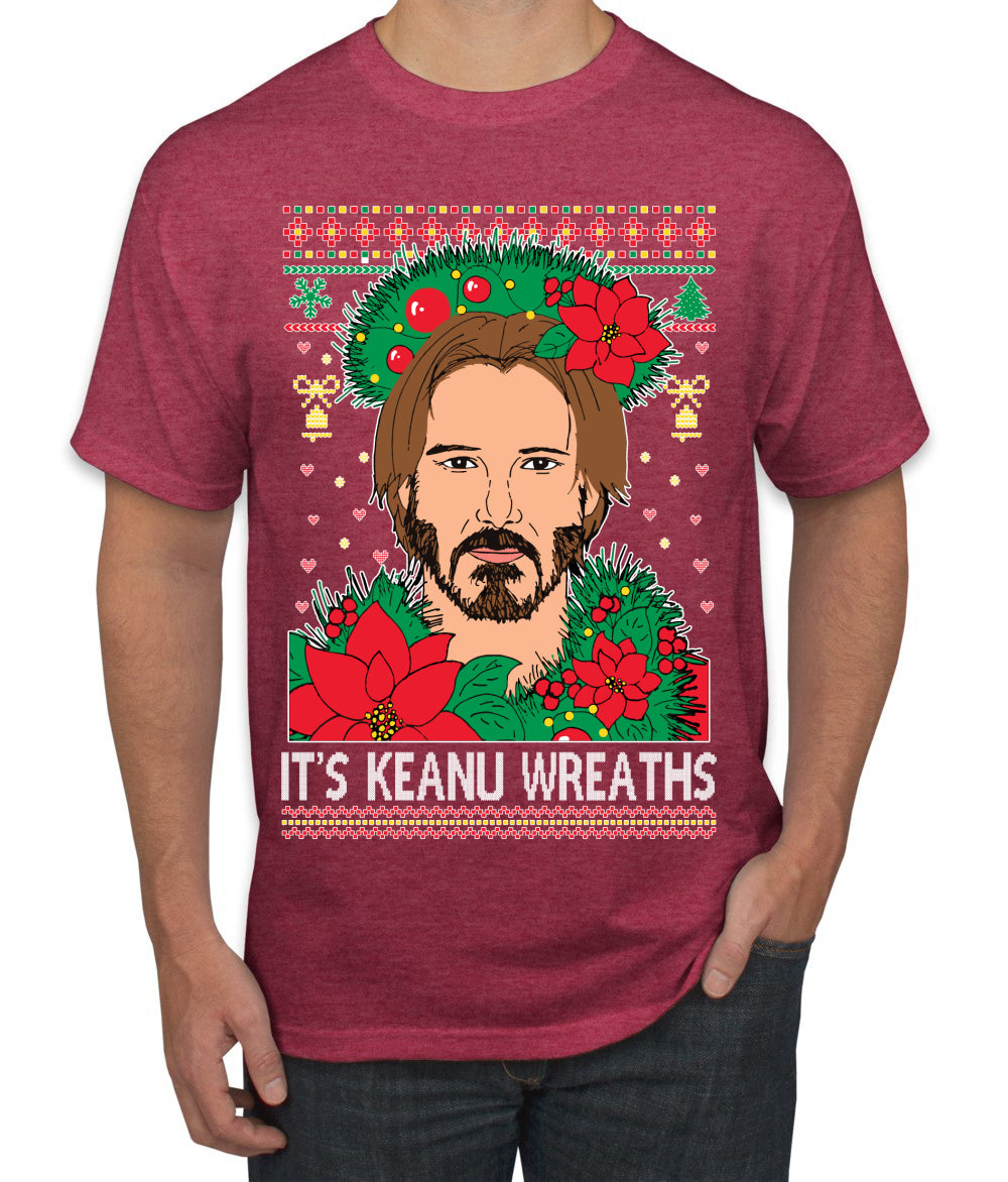It's Keanu Wreaths Ugly Christmas Sweater Men's T-Shirt